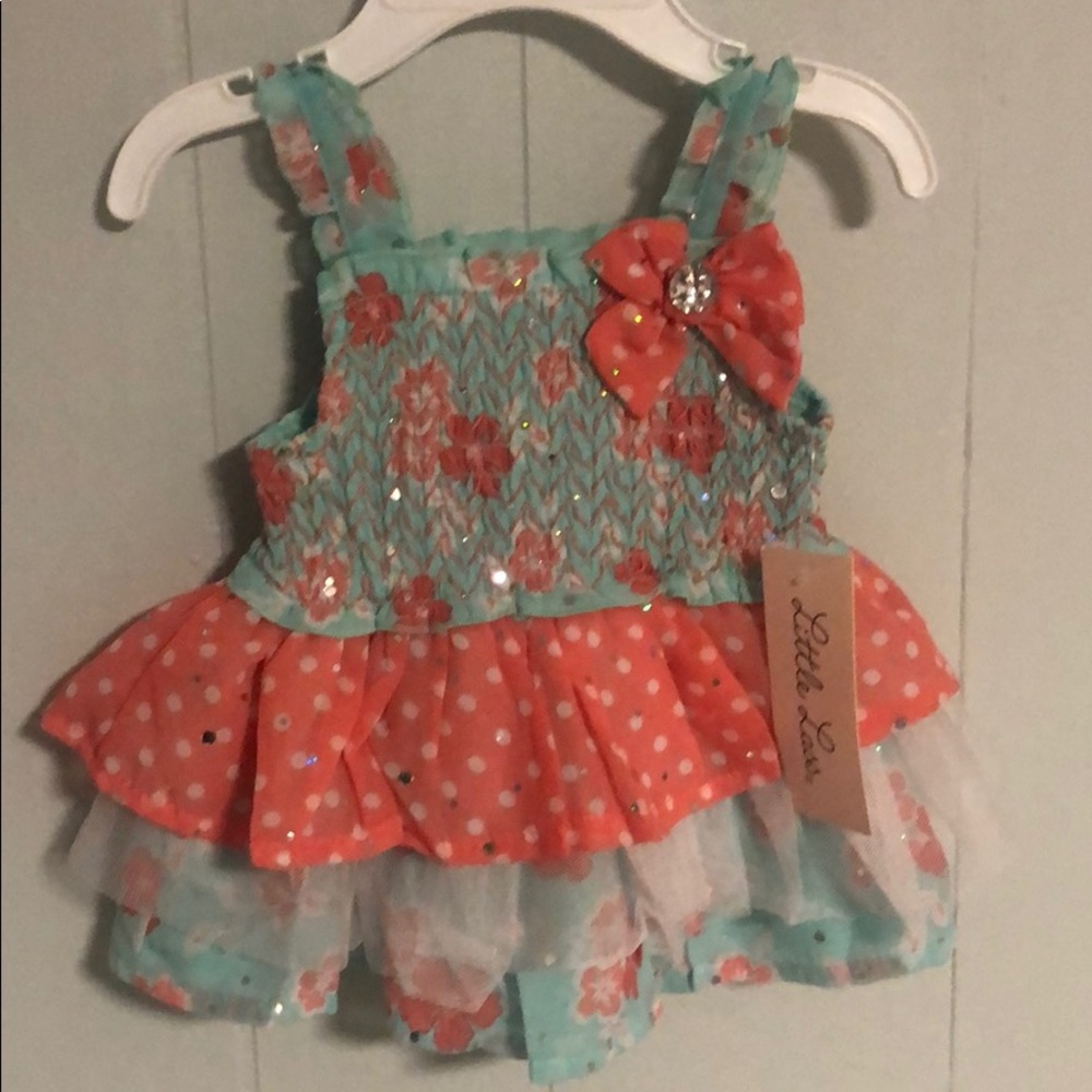 Cute baby tunic/dress with matching bike shorts